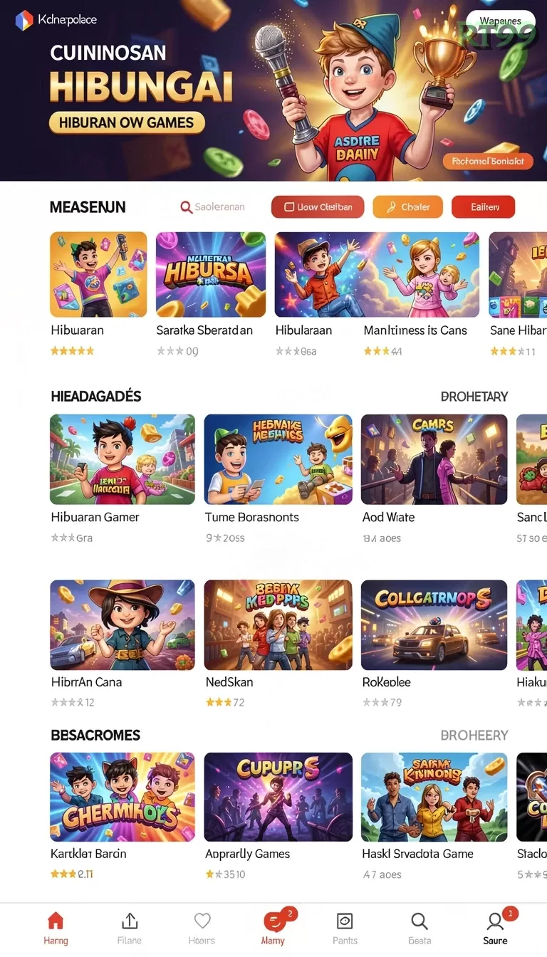 Cuplikan layar ADAM77 — menu navigasi